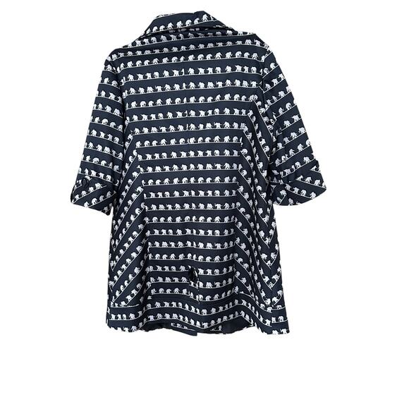 Vintage Retro Mod Nabeier Elephant Print Jacket approx fit Women's  XL - Picture 8 of 12